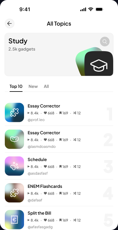 Figma: topic screen