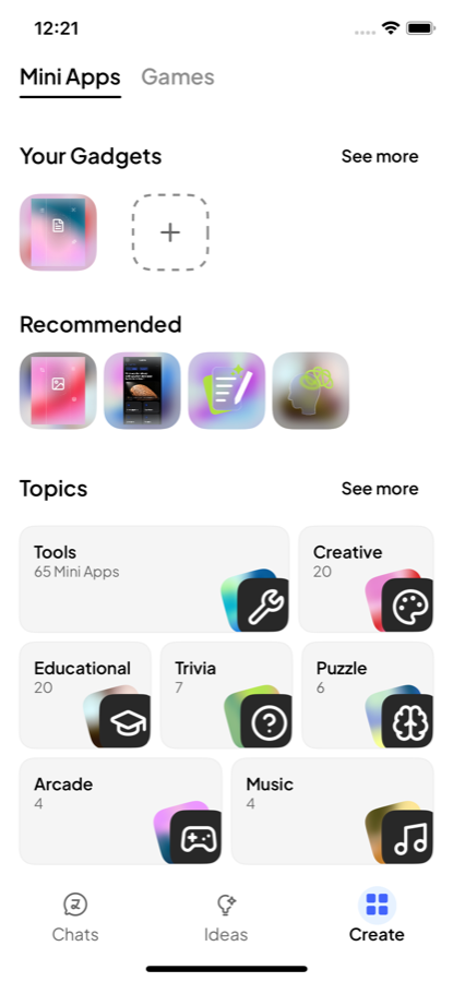 Simulator: returning viewer hub on iPhone X